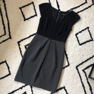 Laundry Dress black and grey cap sleeve sz2